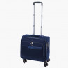 PILOTINA TROLLEY DA VIAGGIO AERONAUTICA MILITARE BLU PORTA PC INSERTI IN PELLE 4RUOTE DOPPIE 41X43X24CM 2ZIP COD.SEGRETO