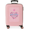 TROLLEY DA VIAGGIO ABS 4 RUOTE ROLL ROAD ONE WORLD ROSA VALIGIA BAGAGLIO A MANO 38X55X20CM CHIUSURA A COMBINAZIONI