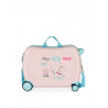 TROLLEY CAVALCABILE DA VIAGGIO ABS ENSÒ MAGIC UNICORN 4RUOTE 2DOPPIE GIREVOLI 360*VALIGIA 52X20X38CM CHIUSURA A COMBINAZ