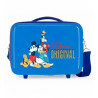 BEAUTY CASE DA VIAGGIO ABS MICKEY BORN ORIGINAL DISNEY 30X23X16CM NECESSER C/TRACOLLA TIRANTE E FASCIA AGGANCIO TROLLEY