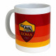 TAZZA MUG COLAZIONE IN CERAMICA BIANCA CON LOGO AS ROMA OFFICIAL PRODUCT MULTICOLOR9,5X8CM+MANICO C/SCATOLA.GIEMME ITALY