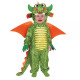 COSTUME CARNEVALE DRAGO BABY 12/18 MESI VESTITO COMPLETO TUTA CON CODA ALI E CAPUCCIO FIABE DRAGHETTO ALATO NO ACCESSORI