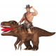 COSTUME T-REX TG L + GONFIATORE PER TRAVESTIMENTI DI CARNEVALE SCENE E SPETTACOLI A TEMA DINOSAURI NO PILE NO ACCESSORI