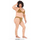 COSTUME BIKINI MAN UOMO TG M VESTITO TUTA IMBOTTITA PER TRAVESTIMENTI DI CARNEVALE A TEMA TARZAN JANE SEXY NELLA GIUNGLA