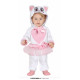 COSTUME CARNEVALE GATTINA BABY 12/18MESI VESTITO MICIO KITTY TUTONE CON FIOCCO GONNELLINO E CAPPUCCIO NO ACCESSORI