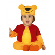 COSTUME CARNEVALE ORSETTO BABY 12/18 MESI VESTITO TUTONE E CAPPELLO A TEMA ANIMALI DEL BOSCO WINNIE THE POOH NO ORIGINAL