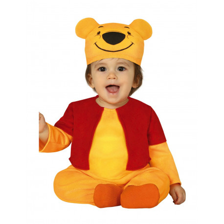 COSTUME CARNEVALE ORSETTO BABY 12/18 MESI VESTITO TUTONE E CAPPELLO A TEMA ANIMALI DEL BOSCO WINNIE THE POOH NO ORIGINAL