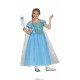 COSTUME CARNEVALE FROST PRINCIPESSA DEL GHIACCIO 3-4 ANNI VESTITO E MANTELLO ABITO A TEMA FIABE FROZEN ELSANO ACCESSORI