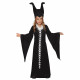 COSTUME FATA MALVAGIA STREGA MALEFICENT 3/4ANNI PER TRAVESTIMENTI CARNEVALE HALLOWEEN VESTITO E CAPPELLO NO ACCESSORI