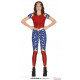 COSTUME CARNEVALE SUPERHEROINA PER TRAVESTIMENTI A TEMA WONDER WOMAN 14/16 ANNI VESTITO SOLO TUTA NO ACCESSORI