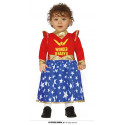 COSTUME CARNEVALE SUPERHEROINA PER TRAVESTIMENTI A TEMA WONDER WOMAN BABY 18/24 MESI SOLO VESTITO NO ACCESSORI