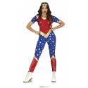 COSTUME CARNEVALE SUPERHEROINA PER TRAVESTIMENTI A TEMA WONDER WOMAN TG.M VESTITO DONNA SOLO TUTA NO ACCESSORI