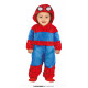 COSTUME CARNEVALE BABY SUPEREROE 18/24MESI TUTONE C/CAPPUCCIO PER TRAVESTIMENTI A TEMA UOMO RAGNO SPIDERMAN NO ACCESSORI