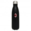 BORRACCIA IN ACCIAIO AC MILAN 500ML NERA CON LOGO THERMOS UTILE A SCUOLA E IN VIAGGIO OFFICIAL PRODUCT AC MILAN ITALY