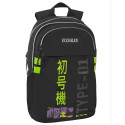 ZAINO ORGANIZZATO 38X40X20CM 3ZIP URBAN BACKPACK COMIX ANIME EVANGELION NERO SCUOLA VIAGGIO E TEMPO LIBERO PANINI ITALY