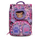 ZAINO SCUOLA SDOPPIABILE BIG SJ GANG FLEECY GIRL 27X41X22CM 28L MULTITASCHE CON PELUCHE PANDA PORTACHIAVI SJ SEVEN ITALY