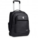 ZAINO TROLLEY INVICTA NEW BUMP PLAIN GRS NERO CROSSOVER SYSTEM SCUOLA E DA VIAGGIO SEVEN ITALY