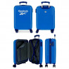 TROLLEY DA VIAGGIO ABS 4 DOPPIE RUOTE CABINA REEBOK MAVERYCK AZZURRO 55X38X20CM VALIGIA BAGAGLIO A MANO OFFICIAL PRODUCT