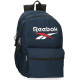 ZAINO 2 CERNIERE REEBOK BOSTON BLU 31X44X18CM 2 ZIP PORTA PC E TABLET TASCA CON ZIP PER SCUOLA LAVORO E TEMPO LIBERO