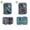 ASTUCCIO SCUOLA 3 ZIP A LIBRO SJ GANG CLACK IT BOY 44PZ.PENNA CANCELLABILE CARIOCA+COLORI+ACCESSORI SEVEN JUNIOR ITALY