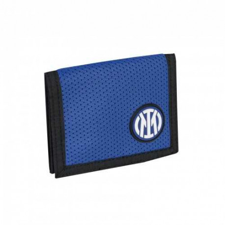 PORTAFOGLIO 3 ANTE FC INTERNAZIONALE VELCRO WALLET LEGENDARY ATTACKER 1 ZIP NUOVO LOGO OFFICIAL PRODUCT SEVEN ITALY