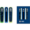 SET 3 EVIDENZIATORI FLUO FC INTERNAZIONALE ASTUCCIO 1 GIALLO 1 VERDE 1 AZZURRO PRODOTTO UFFICIALE SEVEN SCUOLA ITALY