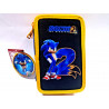 SONIC 2 THE HEDGEHOG ASTUCCIO ORGANIZZATO 3 ZIP A LIBRO 44PZ PASTELLI + ACCESSORI SCUOLA+PENNARELLI MARICART ITALY