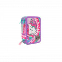 ASTUCCIO SCUOLA 3 ZIP A LIBRO UNICORN GOPOP CONTIENE43PZ.COLORI GIOTTO PENNATRATTO CANCELLIK+ACCESSORI GIOCHI PREZIOSI