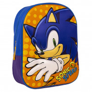 MINI ZAINO ASILO SONIC THE HEDGEHOG 3D STAMPA A RILIEVO ZAINETTO SONIC O SPEED MULTICOLOR 31X25X10CM CERDÀ