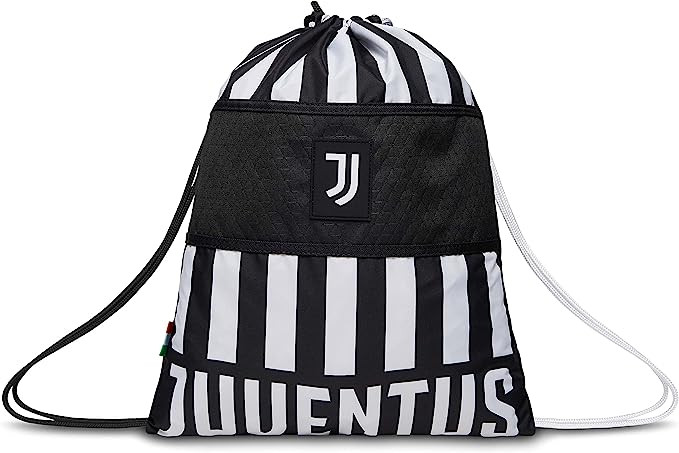 ZAINO A SACCA EASY BAG FC JUVENTUS GLORIOUS WIN BIANCONERA 37X47CM  SPALLACCI BIANCONERI PRODOTTO UFFICIALE SEVEN ITALY - Parole e Pensieri