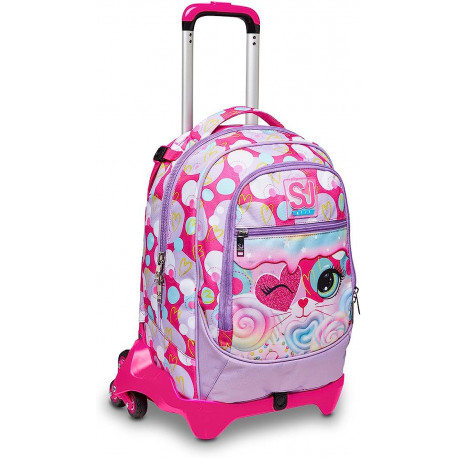 ZAINO SCUOLA TROLLEY JACK 3WD+ SJ GANG HEART LOLLY GIRL SPINNER DIMENSIONI 51X39 X27CM CAPACITA 34LT SEVEN SPA ITALY