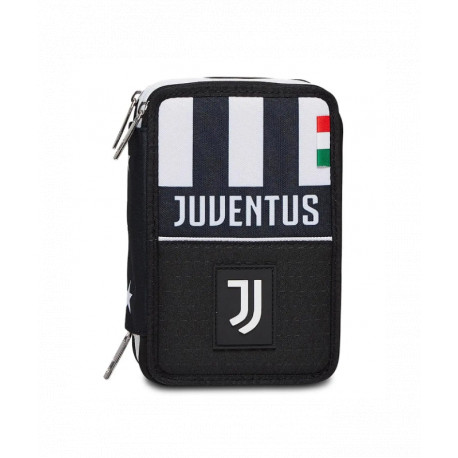 QUICK CASE ASTUCCIO 1 ZIP A LIBRO FC JUVENTUS GLORIOUS WIN BIANCONERI CONTENUTO 45PZ ACCESSORI SCUOLA SEVEN ITALY