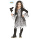 COSTUME FANTASMA BAMBINA 3/4 ANNI VESTITO E VELO PER TRAVESTIMENTI DI HALLOWEEN CARNEVALE E SCENE A TEMA HORROR