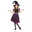 COSTUME STREGHETTA BABY 10/12 ANNI VESTITO E CAPPELLO STREGA PER TRAVESTIMENTI DI CARNEVALE/HALLOWEEN HORROR NO ACCESSO