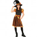 COSTUME STREGA ARANCIO 10/12 ANNI VESTITO E CAPPELLO STREGHETTA PER TRAVESTIMENTI DI HALLOWEEN PARTY HORROR NO ACCESSORI