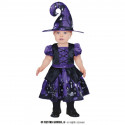 COSTUME STREGHETTA VIOLA BABY 12/18 MESI VESTITO E CAPPELLO STREGA PER TRAVESTIMENTI DI CARNEVALE/HALLOWEEN NO ACCESSORI