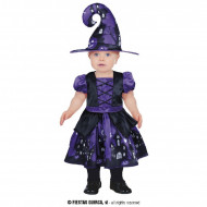 COSTUME STREGHETTA VIOLA BABY 18/24 MESI VESTITO E CAPPELLO STREGA PER TRAVESTIMENTI DI CARNEVALE/HALLOWEEN NO ACCESSORI