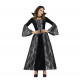 COSTUME STREGA VAMPIRA GRIGIO NERO VESTITO CON COLLETTO ALTO TG.M PER TRAVESTIMENTI DI HALLOWEEN HORROR NO ACCESSORI