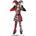 COSTUME ARLECCHINO BABY 7/9 ANNI HALLOWEN GIULLARE VESTITO PANTALONI CAMICIA CAPPELLO ARLECCHINA INDEMONIATA NO ACCESSOR