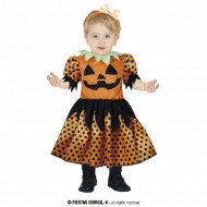 COSTUME ZUCCA 12/18/ MESI BAMBINA VESTITO ZUCCHETTA PER TRAVESTIMENTI DI HALLOWEEN PRETTY PUMPKIN NO ACCESSORI