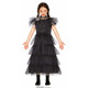 COSTUME DA BALLO NERO MERCOLEDI 7/9 ANNI PER TRAVESTIMENTI CARNEVALE E HALLOWEEN A TEMA FILM FAMIGLIA ADDAMS NO ACCESSOR