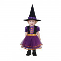 COSTUME STREGA BABY 12/18 MESI VESTITO E CAPPELLO PER TRAVESTIMENTI DI HALLOWEEN E FESTE A TEMA HORROR NO ACCESSORI