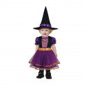 COSTUME STREGA BABY 2/3 ANNI VESTITO E CAPPELLO PER TRAVESTIMENTI DI HALLOWEEN E FESTE A TEMA HORROR NO ACCESSORI