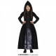 COSTUME STREGA 7/9 ANNI MAGIA NERA FATTUCCHIERA HORROR VESTITO CON CAPUCCIO PER TRAVESTIMENTI DI HALLOWEEN NO ACCESSORI