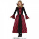 COSTUME CONTESSA DRACULA VESTITO VAMPIRA COLLETTO ALTO TG S PER TRAVESTIMENTI DI HALLOWEEN CARNEVALE HORROR NO ACCESSORI