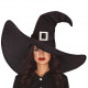 CAPPELLO DA STREGA EXTRA GRANDE NERO CON FIBIA ARGENTO ACCESSORI PER TRAVESTIMENTI DI CARNEVALE HALLOWEEN HORROR