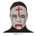 MASCHERA IN PVC MOSTRO CON CROCE PER TRAVESTIMENTI DI CARNEVALE/HALLOWEEN A TEMA HORROR MASCHERINA COPRIVISO ZOMBIE