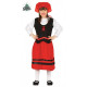 COSTUME PASTORELLA BAMBINA 3/4 ANNI VESTITO COMPLETO CAMICIA GONNA CAPPELLO PER TRAVESTIMENTI PRESEPE NATALE NO ACCESSOR