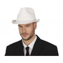 CAPPELLO GANGSTER BIANCO CON FASCIA MISURA UNICA ADULTI ARTICOLI PER TRAVESTIMENTI DI CARNEVALE HALLOWEEN UOMO MAFIOSO