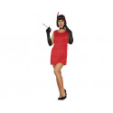 COSTUME CHARLESTON ROSSO TG S VESTITO E FASCIA PER CAPELLI PER TRAVESTIMENTI DI CARNEVALE A TEMA ANNI 20/30 NO ACCESSORI